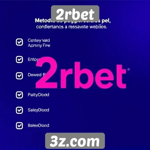 Métodos de pagamento oferecidos pelo 2rbet